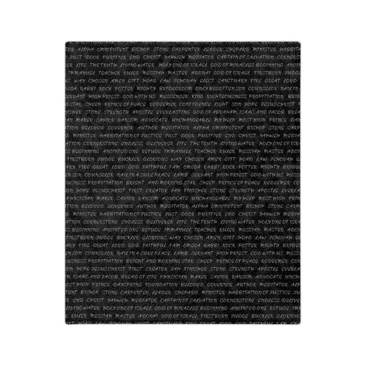 Names of Christ Blanket (Black)