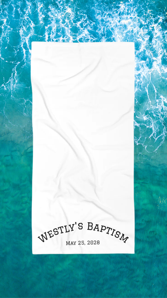 Custom Baptism Towel
